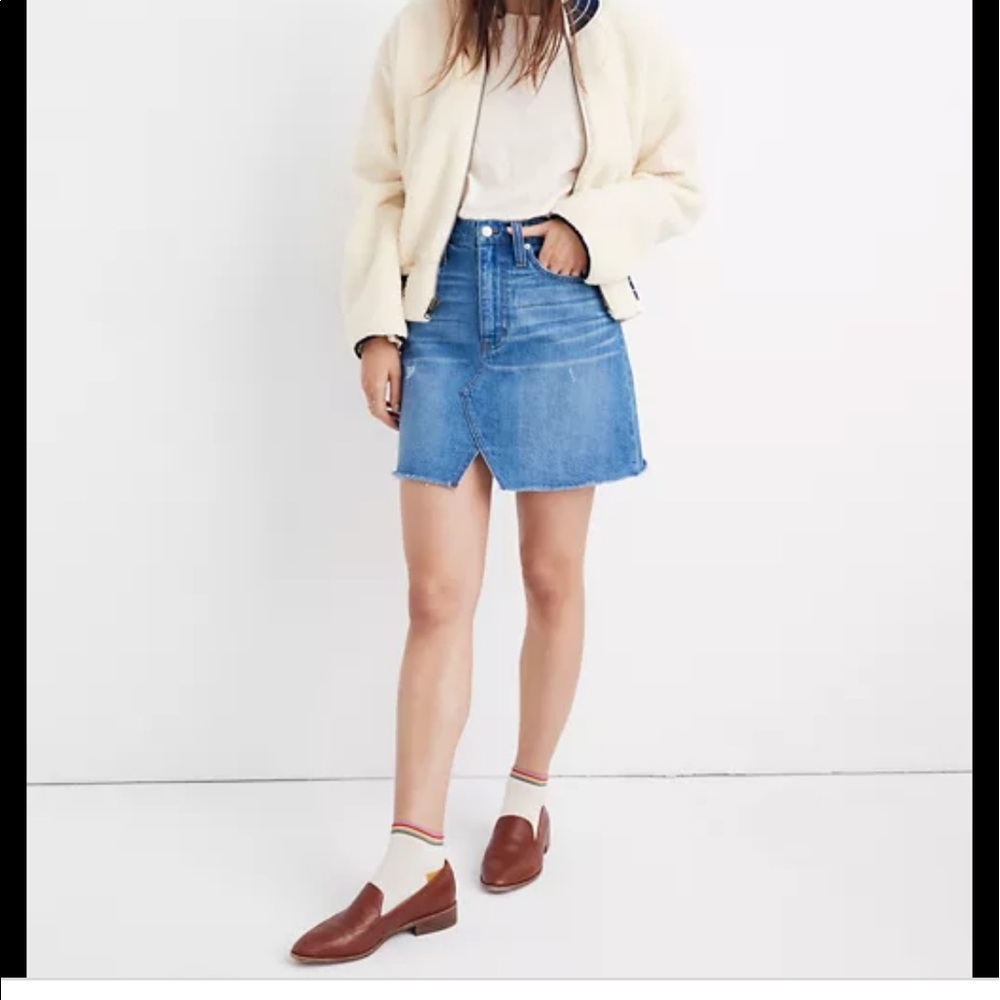 Madewell Rigid Denim A-Line Mini Skirt